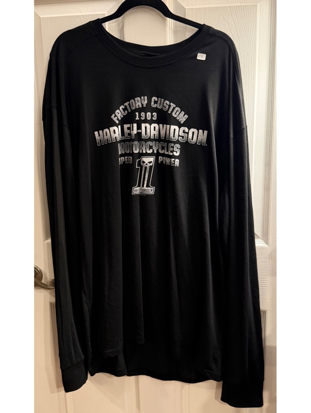 Harley-Davidson Men's Black Long Sleeve Factory Custom 1903 Motorcycles T-Shirt